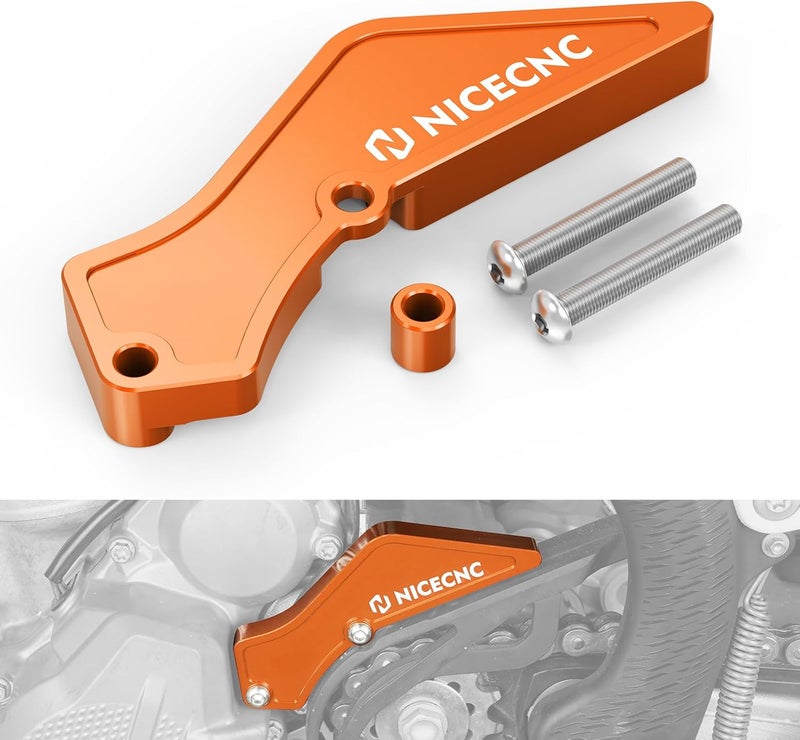 NICECNC Orange Universal 4T Case Saver Sprocket Guard Compatible with KTM 250/350 EXC-F 2017-2023,250/350 SX-F XC-F 2016-2022,250 350 EXC-F SixDays 2020-2023,350 XCF-W 2020-2022 See Fitment - Image 1